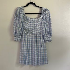 Puff sleeve baby doll mini dress
